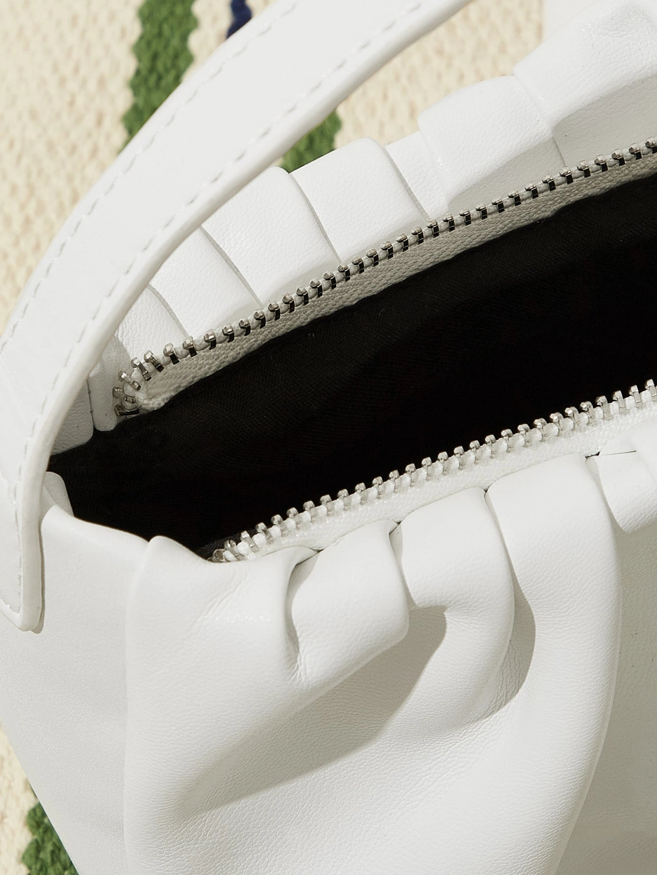 Ruched Satchel Bag