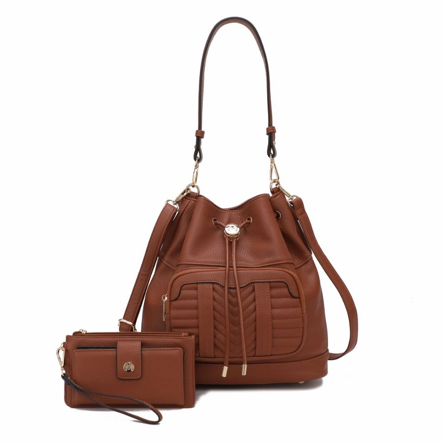 Ryder Vegan Leather Womens Shoulder Bag with Wallet - 2 pieces