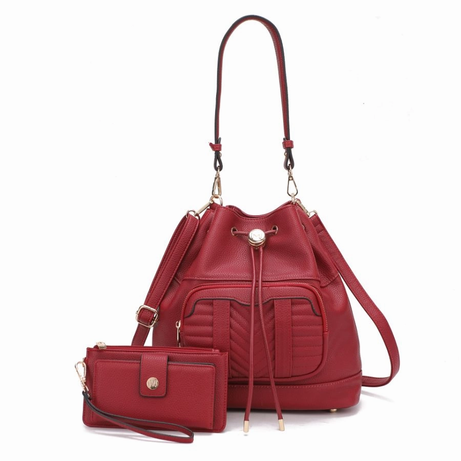 Ryder Vegan Leather Womens Shoulder Bag with Wallet - 2 pieces