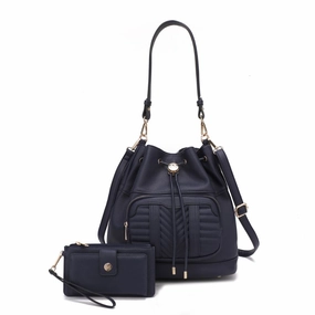 Ryder Vegan Leather Womens Shoulder Bag with Wallet - 2 pieces