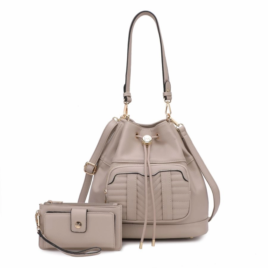 Ryder Vegan Leather Womens Shoulder Bag with Wallet - 2 pieces