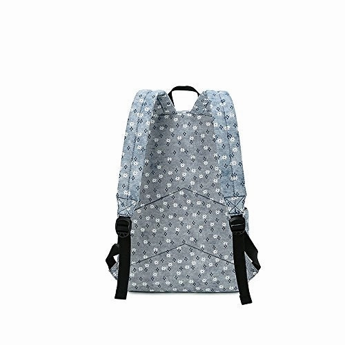 S Kaiko Flower Pattern Canvas Backpack Casual Daypacks School Backpack For Women And Men Laptop