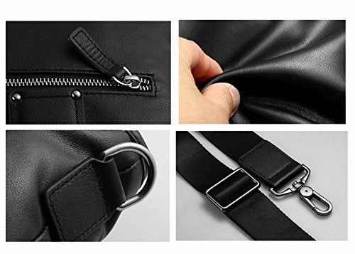 Saierlong New Mens Black Genuine Leather Briefcase Shoulder Laptop Business Bag