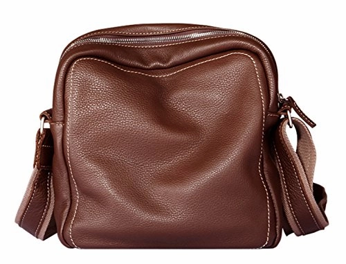 Saierlong New Mens Coffee Genuine Leather Briefcase Messenger Bags Business Handbags
