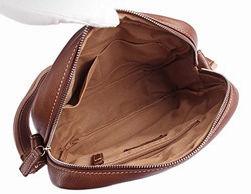 Saierlong New Mens Coffee Genuine Leather Briefcase Messenger Bags Business Handbags