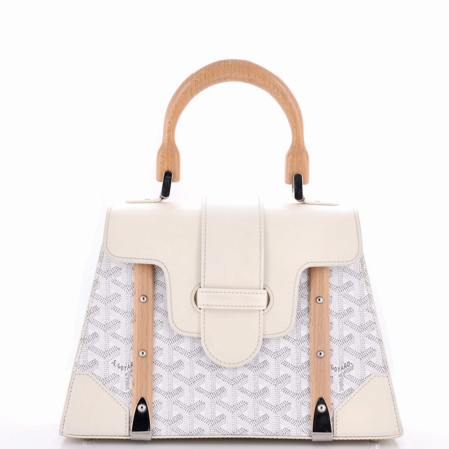 Saigon Top Handle Bag Coated Canvas with Leather PM