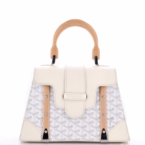 Saigon Top Handle Bag Coated Canvas with Leather PM