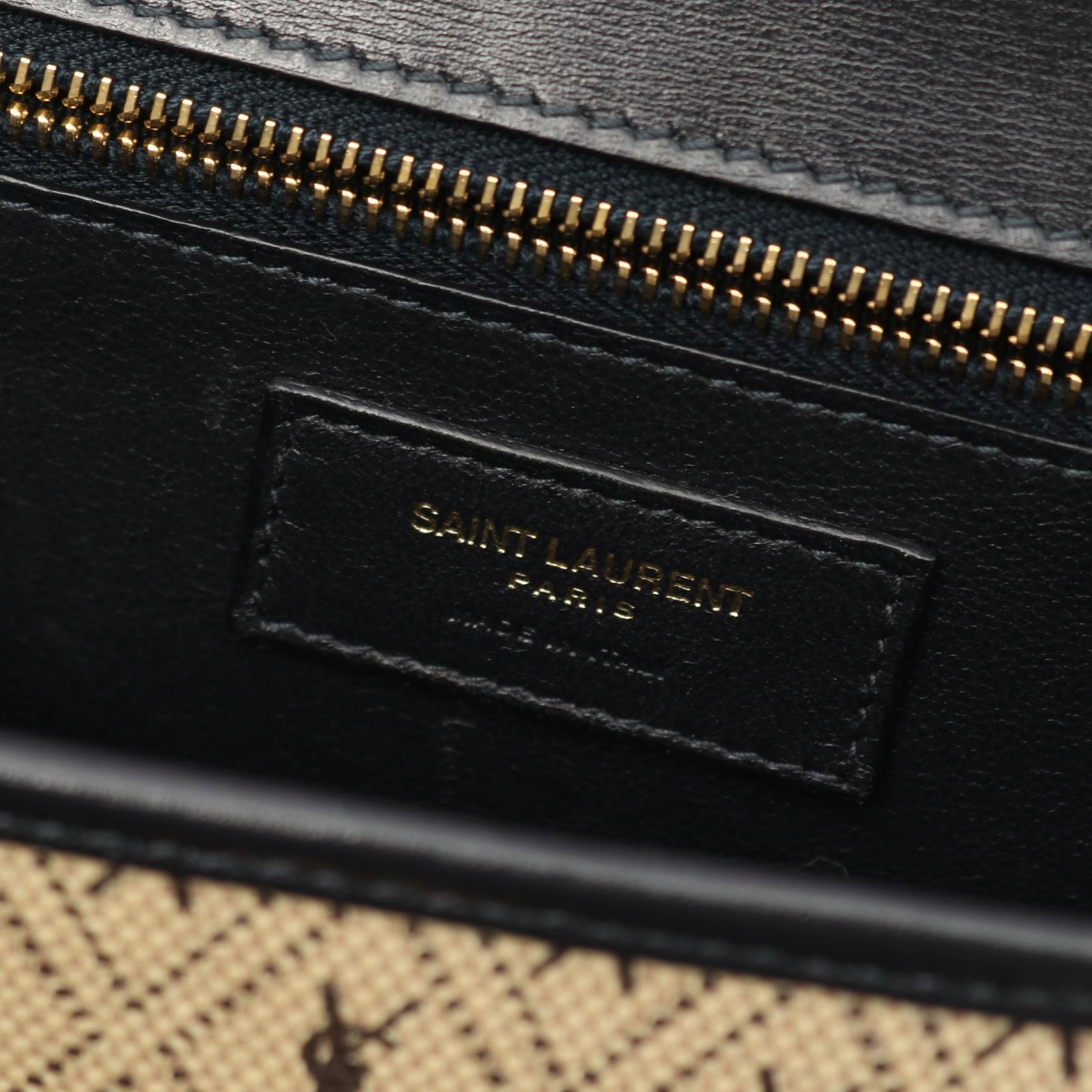 Saint Laurent Canvas Leather Satchel Medium Bag