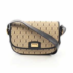 Saint Laurent Canvas Leather Satchel Medium Bag