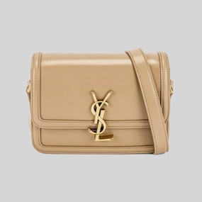 SAINT LAURENT YSL Solferino Small Satchel In Box Saint Laurent Leather Tan 6343060SX0W