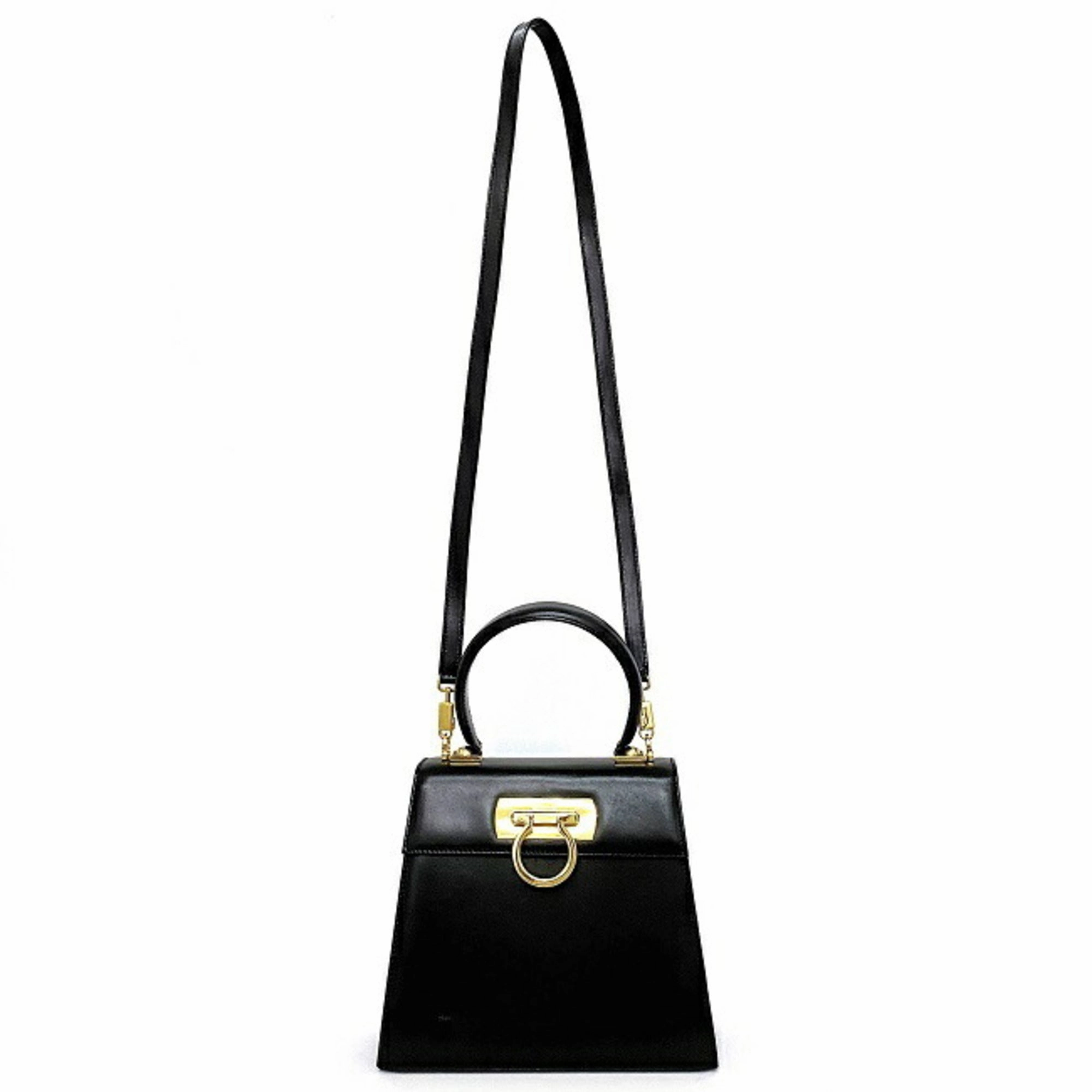 Salvatore Ferragamo Gancini   Leather Handbag (Pre-Owned)