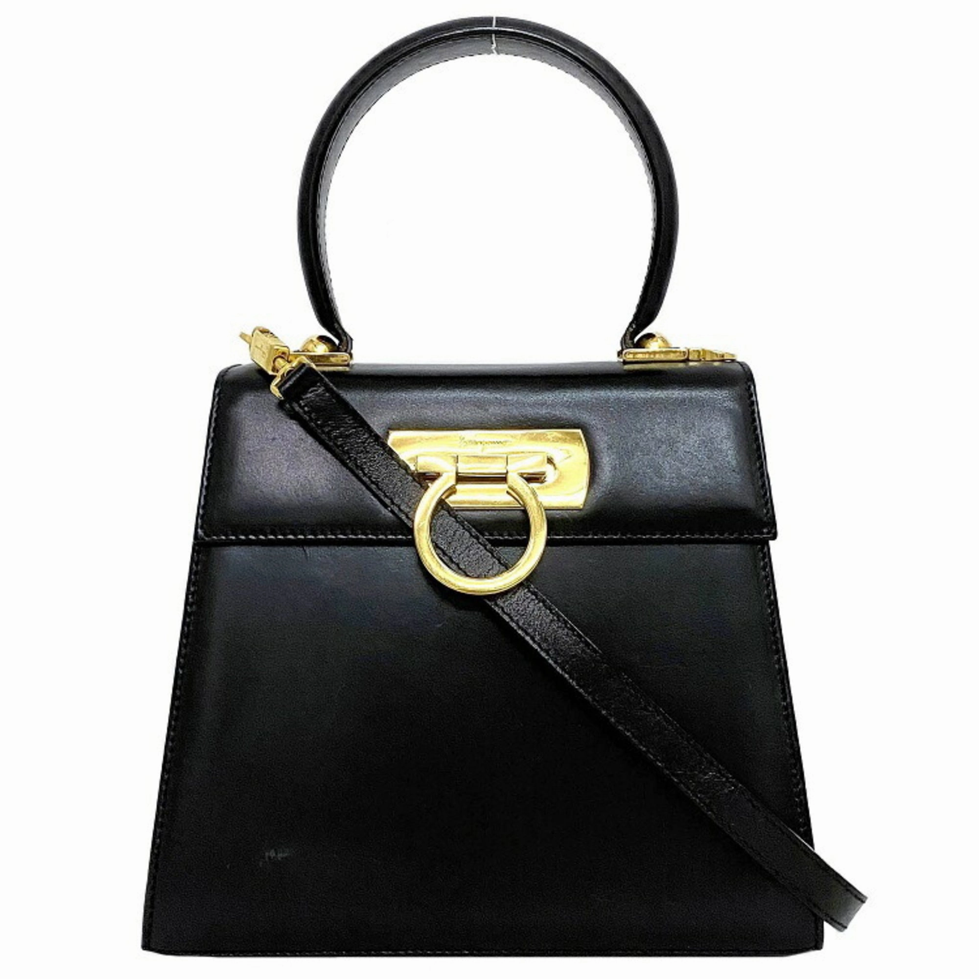 Salvatore Ferragamo Gancini   Leather Handbag (Pre-Owned)