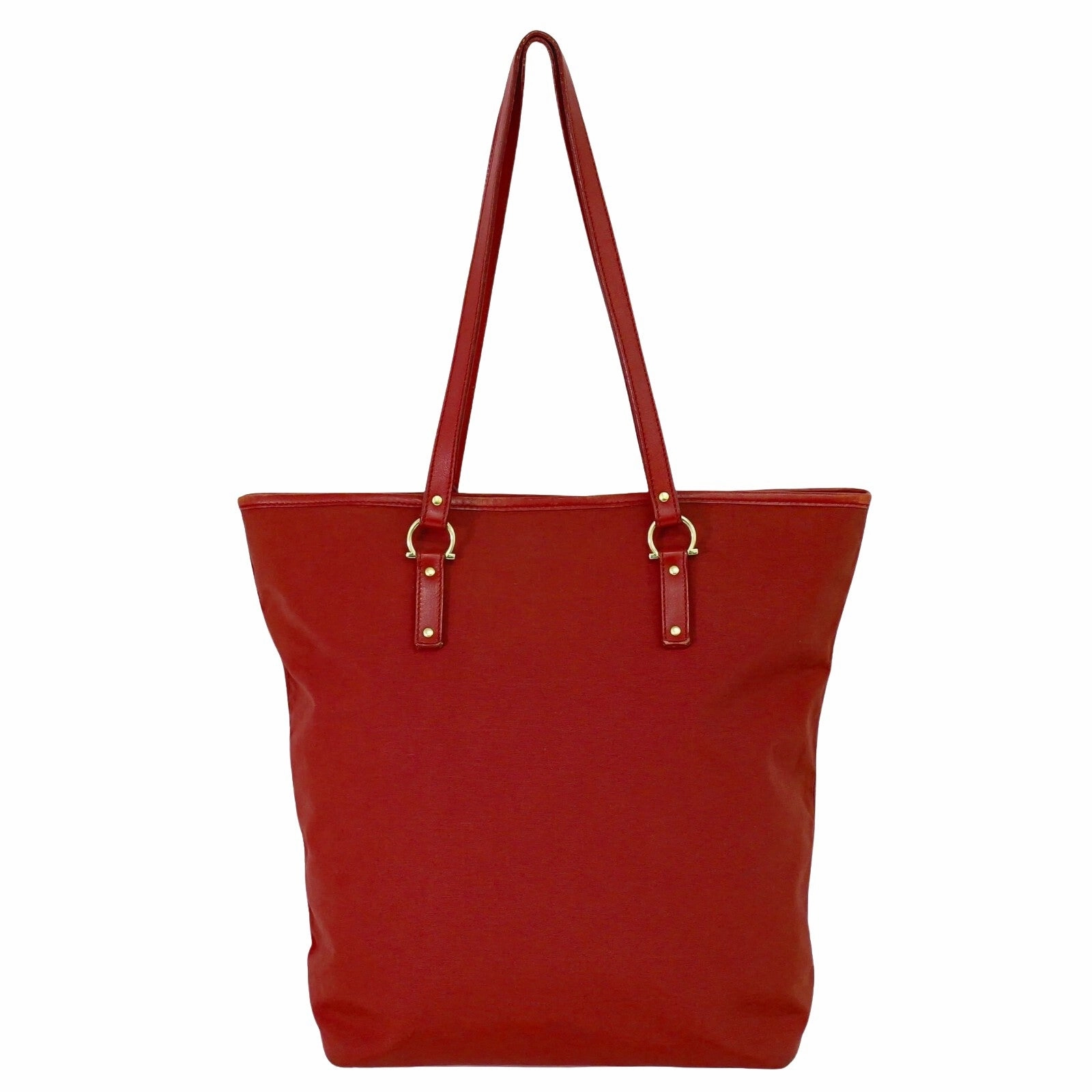 Salvatore Ferragamo Gancini Canvas Shoulder Bag (Pre-Owned)