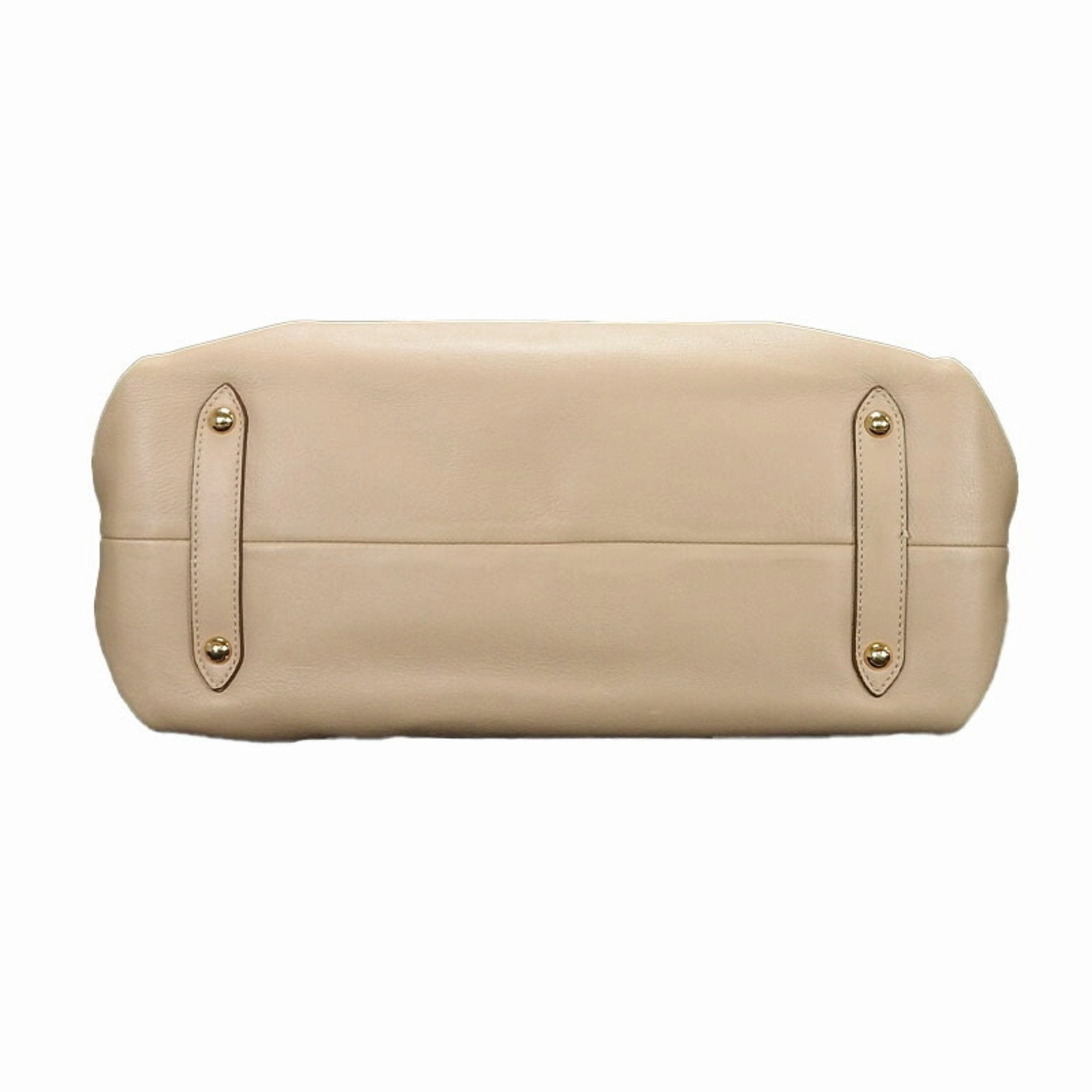 Salvatore Ferragamo Gancini Leather Handbag Shoulder Bag (Pre-Owned)