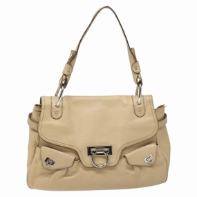 Salvatore Ferragamo Gancini Leather Shoulder Bag (Pre-Owned)