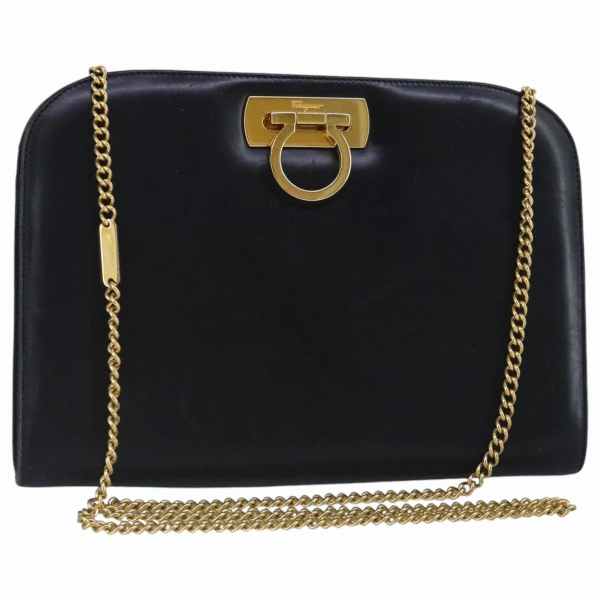 Salvatore Ferragamo Gancini  Leather Shoulder Bag (Pre-Owned)