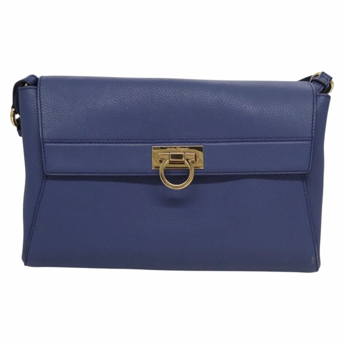 Salvatore Ferragamo Gancini Leather Shoulder Bag (Pre-Owned)
