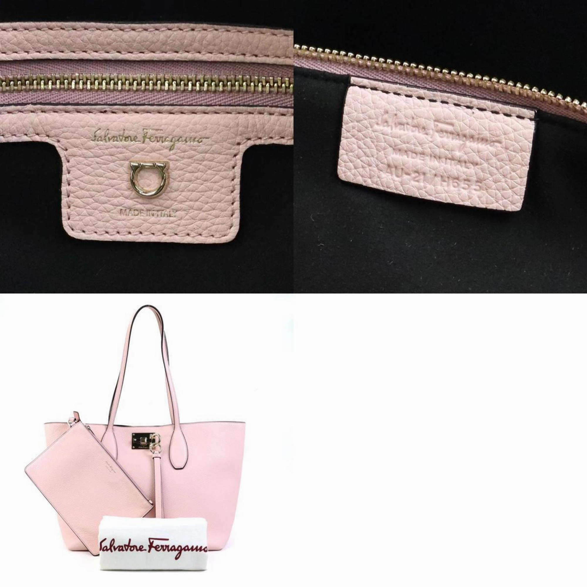 Salvatore Ferragamo Gancini  Leather Shoulder Bag (Pre-Owned)