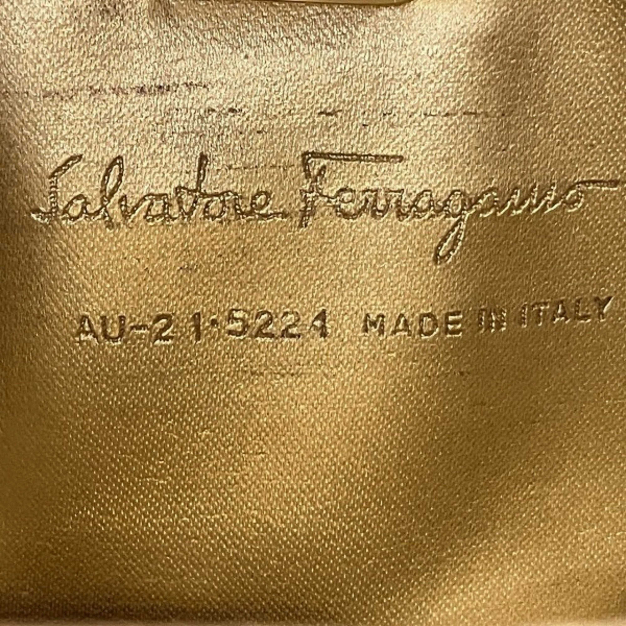 Salvatore Ferragamo Gancini  yellow Pvc Leather Shoulder Bag (Pre-Owned)