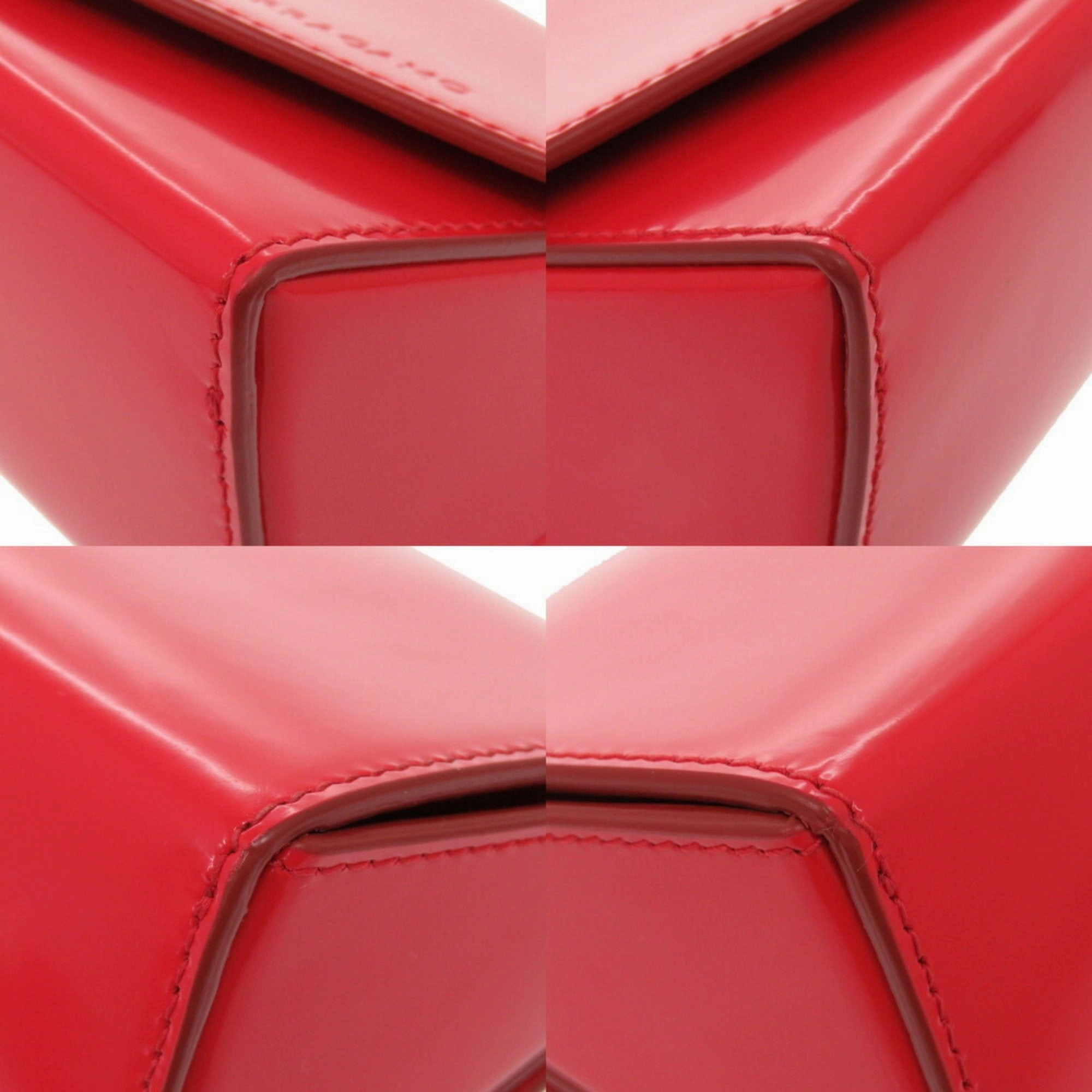 Salvatore Ferragamo Leather Clutch Bag Shoulder Bag (Pre-Owned)