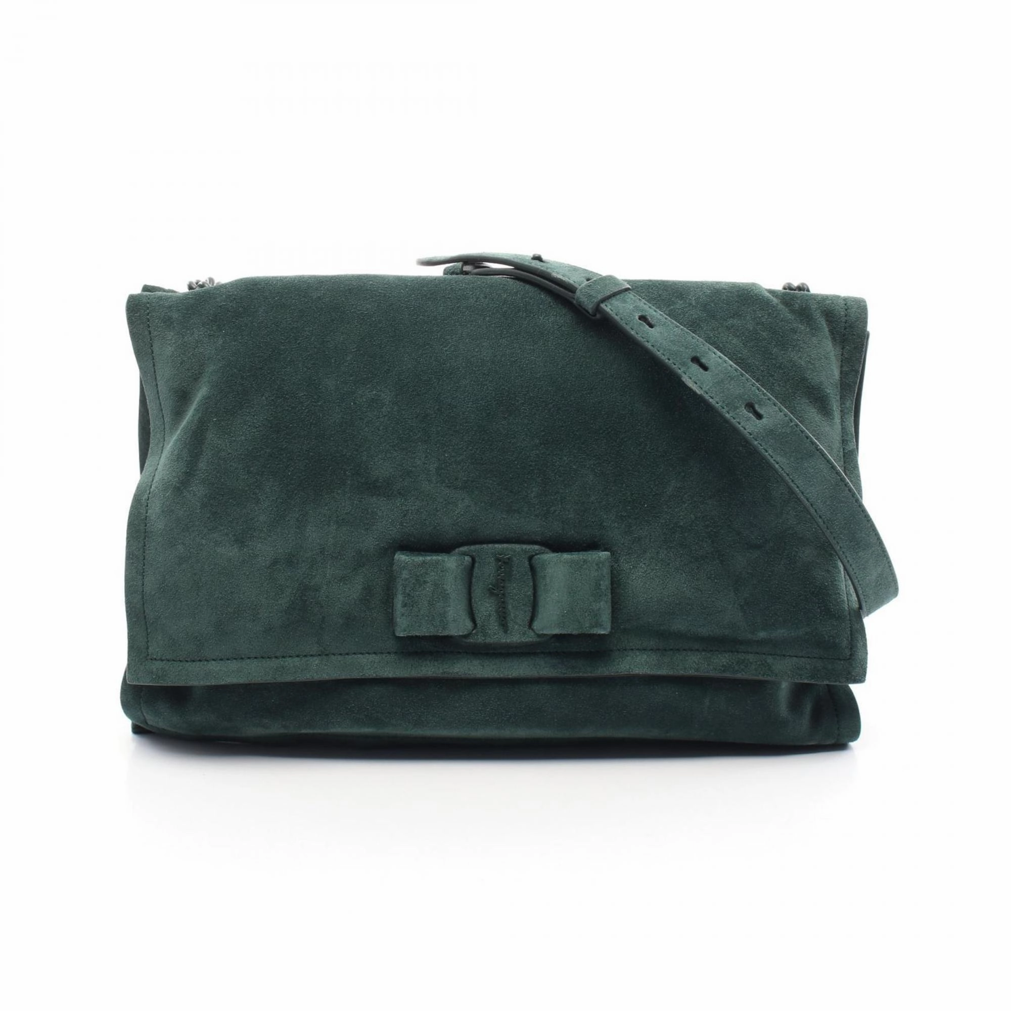 Salvatore Ferragamo Suede Leather Shoulder Bag (Pre-Owned)