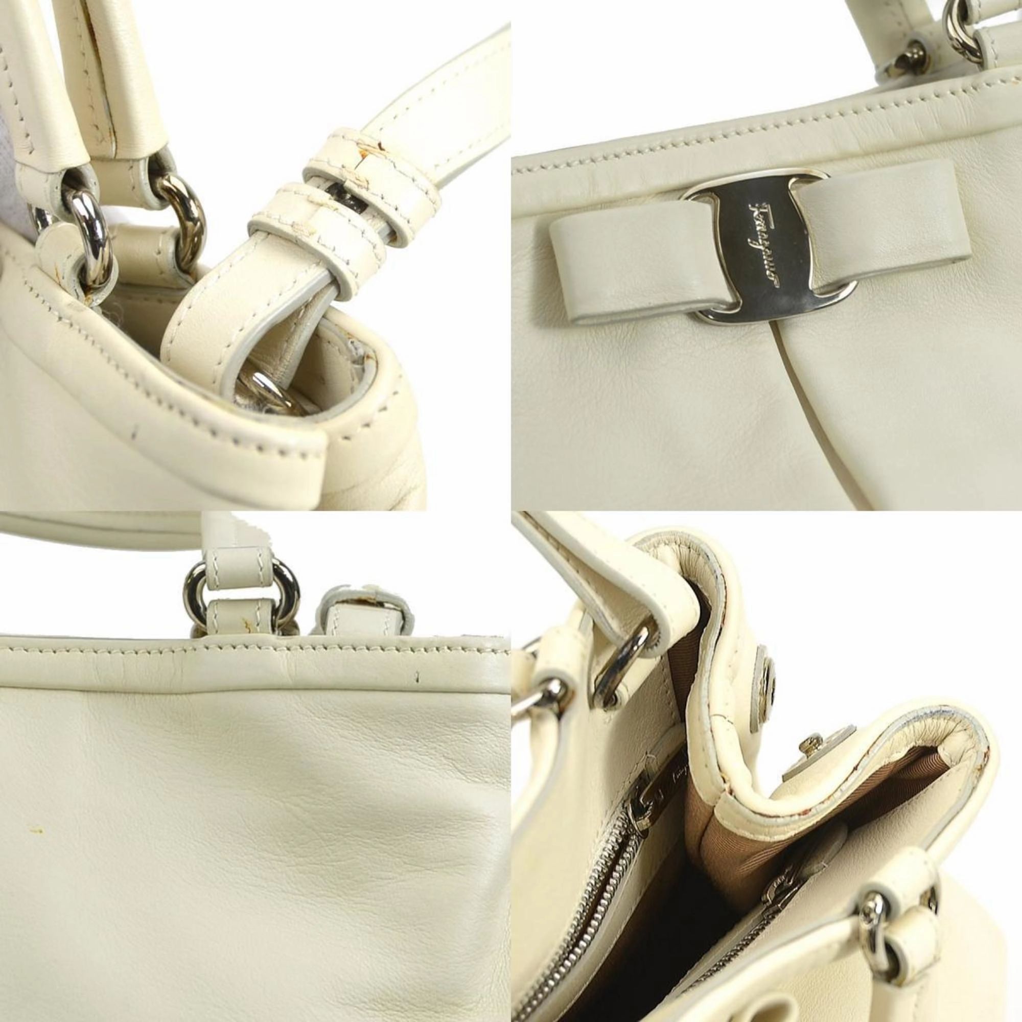 Salvatore Ferragamo Vara Leather Handbag (Pre-Owned)
