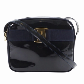 Salvatore Ferragamo Vara Patent Leather Shoulder Bag (Pre-Owned)