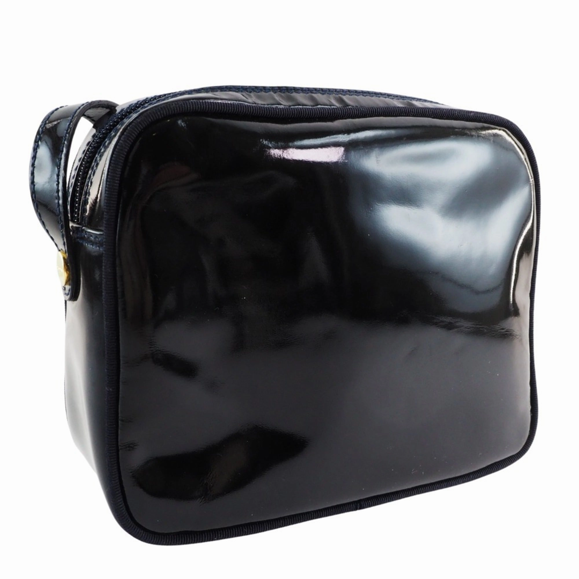 Salvatore Ferragamo Vara  Patent Leather Shoulder Bag (Pre-Owned)