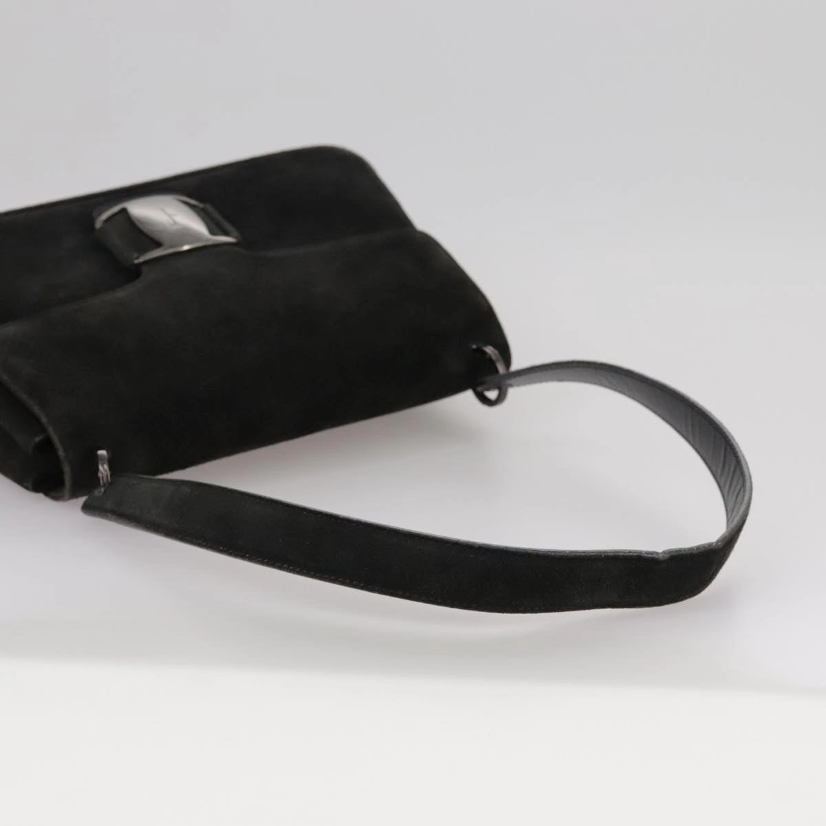 Salvatore Ferragamo Vara  Suede Shoulder Bag (Pre-Owned)