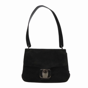Salvatore Ferragamo Vara  Suede Shoulder Bag (Pre-Owned)