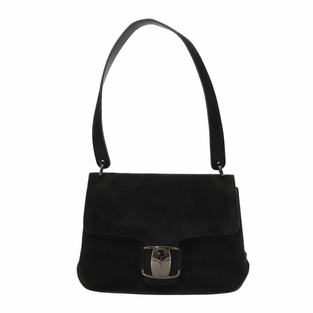 Salvatore Ferragamo Vara  Suede Shoulder Bag (Pre-Owned)