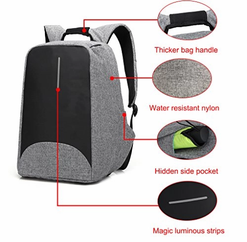 Sami Tudio Anti-Theft Backpack With Usb Charging Port Business Laptop Backpack Fits To 15.6 Inch