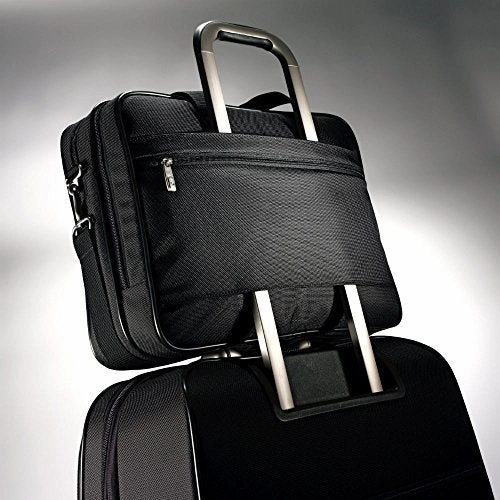 Samsonite 17" Classic Slimbrief Notebook Case, Ballistic Nylon, 17-3/4 X 4-1/2 X 12, Black