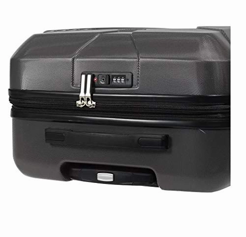 Samsonite Frontier Spinner Unisex Medium Black Polycarbonate Luggage Bag Q12009002