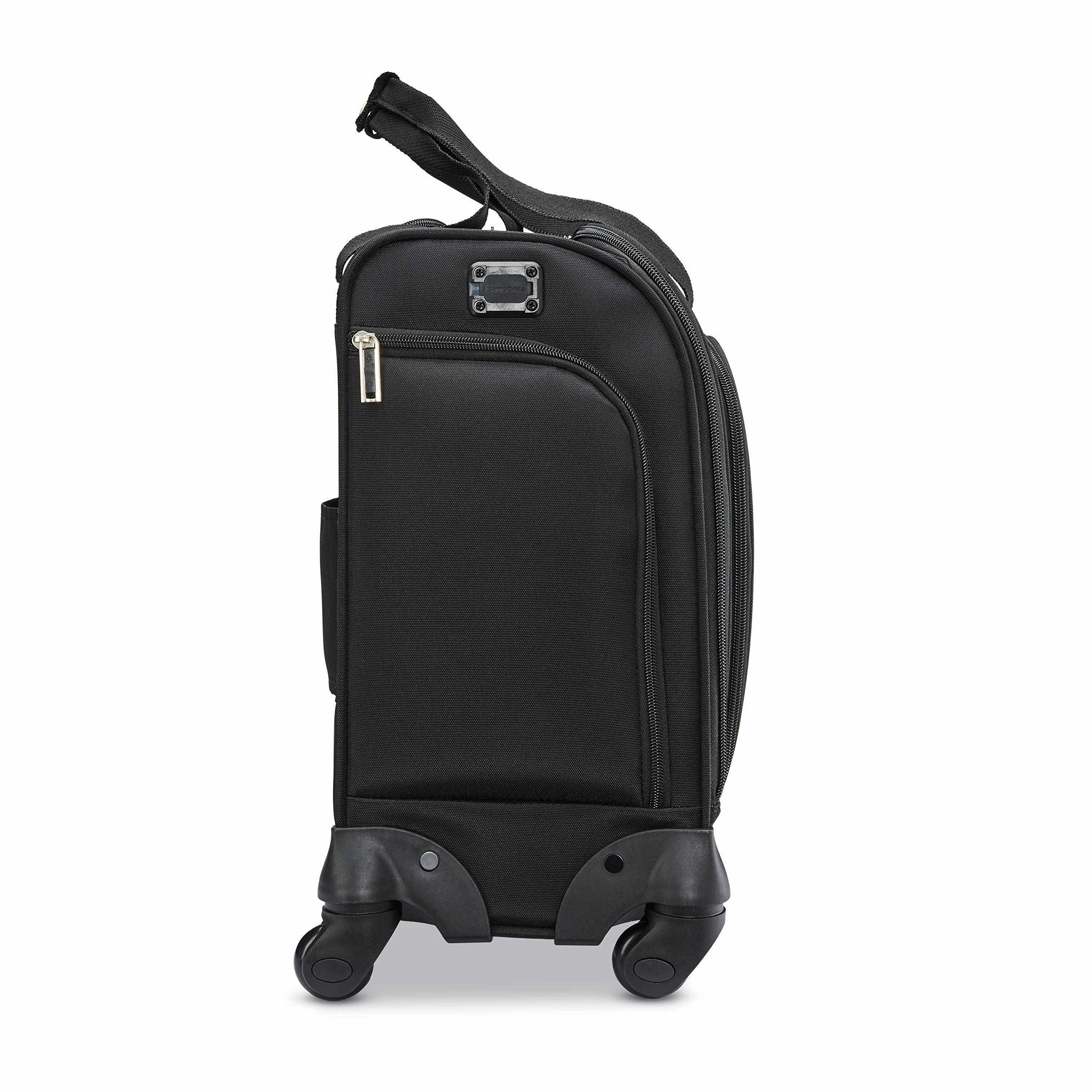 Samsonite Underseat Spinner with USB Port Carry-On Luggage, Jet Black, One Size