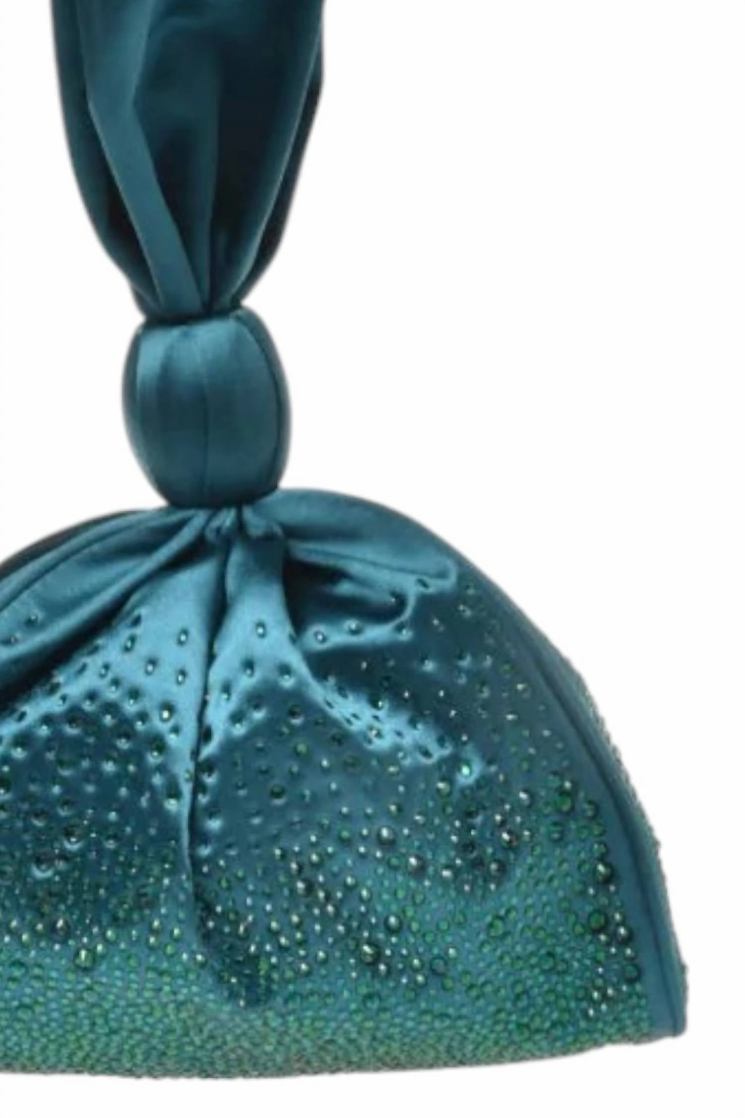 Satin Evening Bag In Emerald