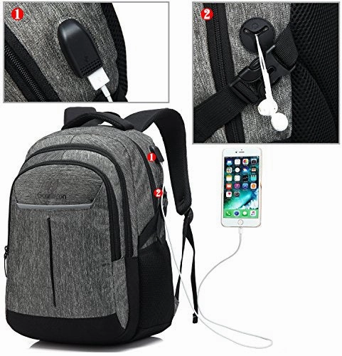 Scarleton Classic Water Resistant Backpack H20430301 - Grey/Black