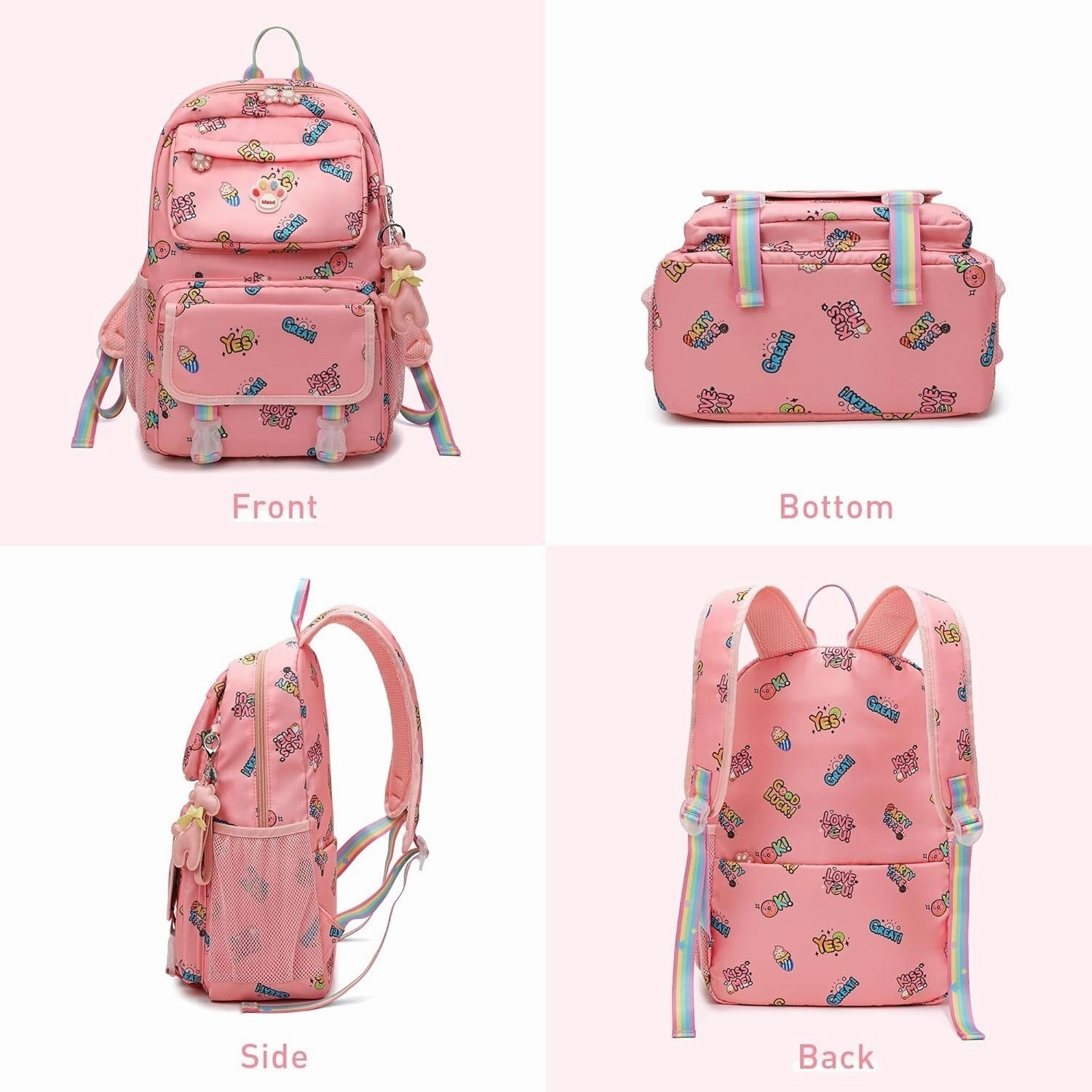 School Backpacks for Girls, Canvas Kids Schoolbag Casual Bookbag for Child Teens