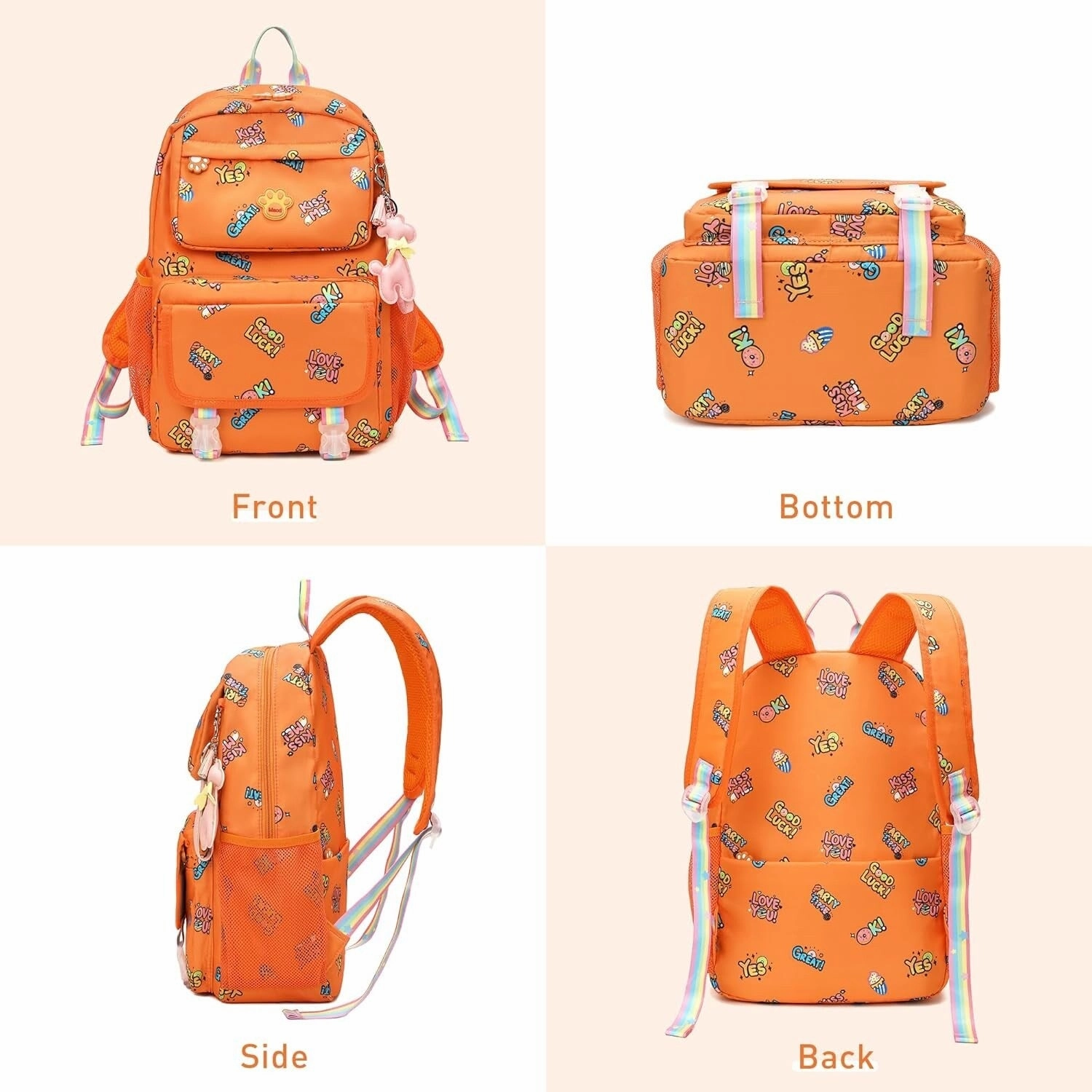 School Backpacks for Girls, Canvas Kids Schoolbag Casual Bookbag for Child Teens