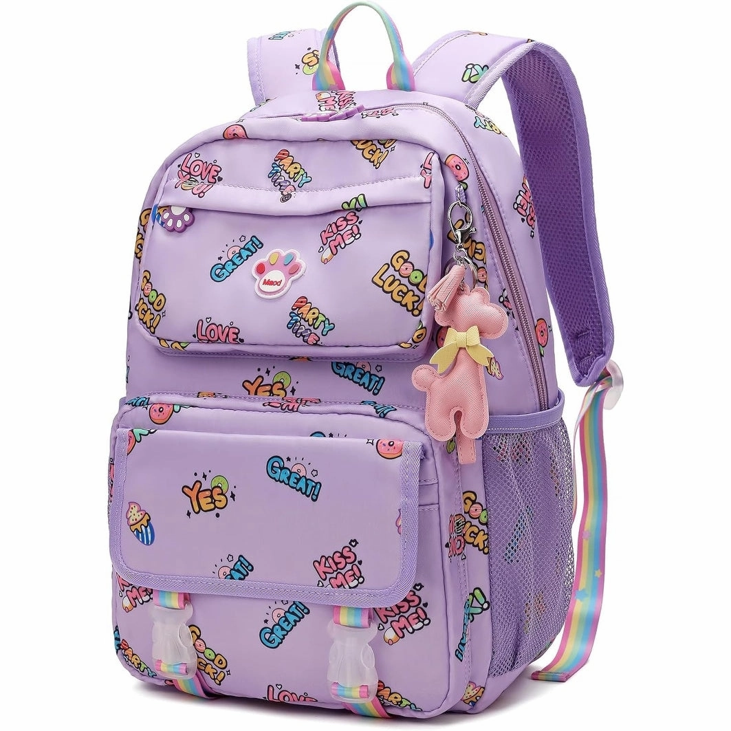 School Backpacks for Girls, Canvas Kids Schoolbag Casual Bookbag for Child Teens