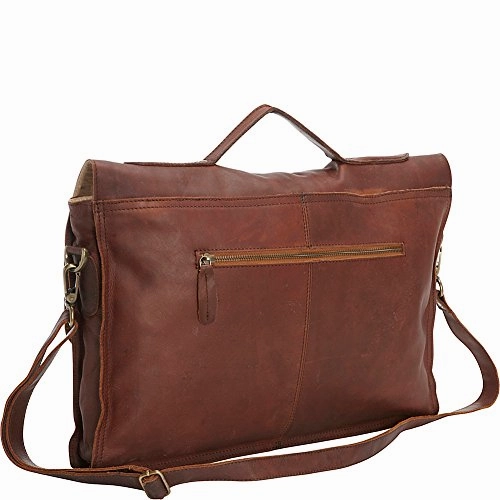 Sharo Leather Bags Soft Leather Laptop Messenger Bag And Brief Xl (Brown)