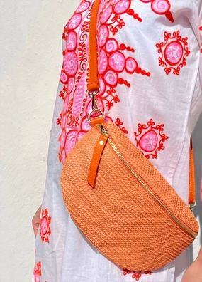 Shelly Crochet Bag In Orange
