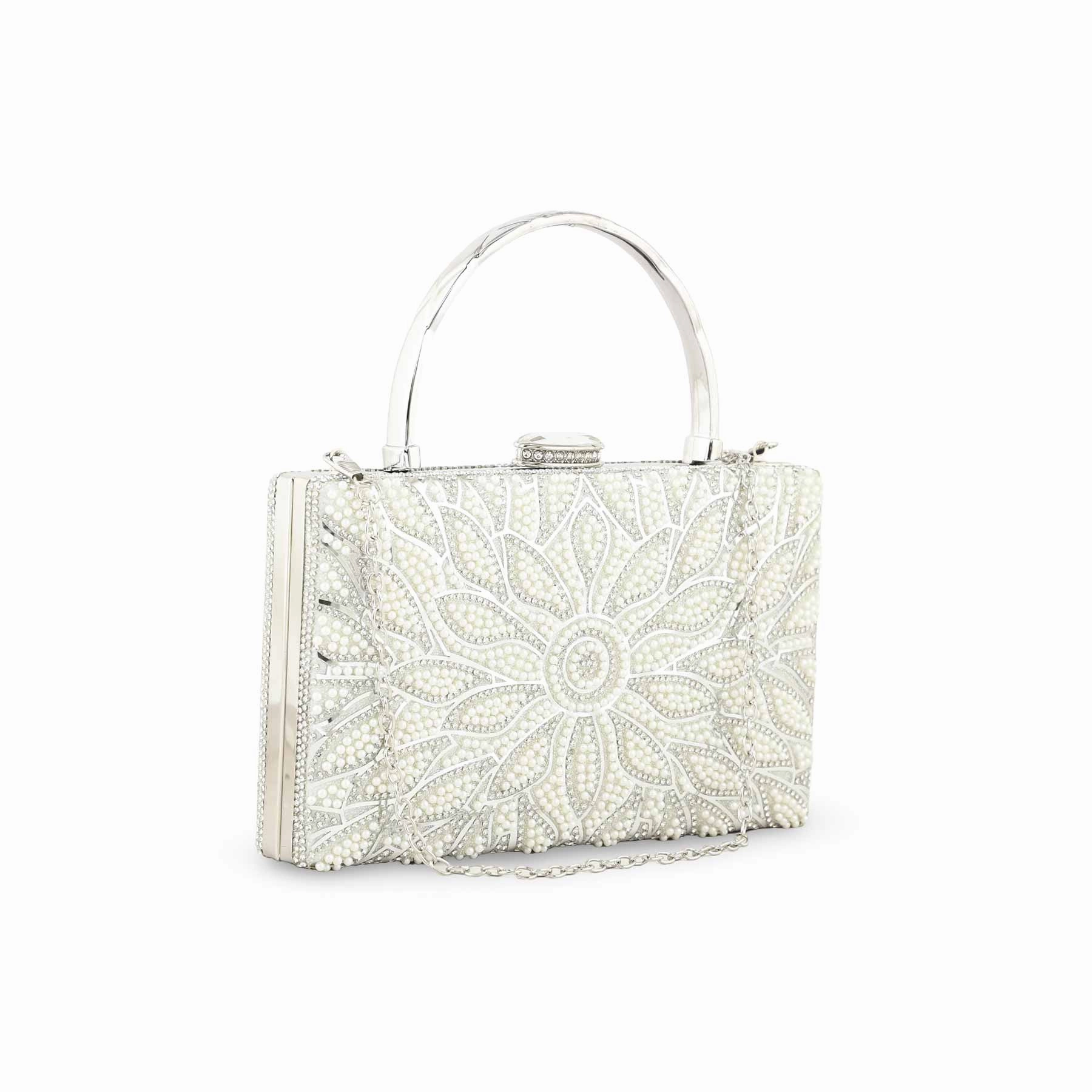 Silver Bridal Clutch p24257