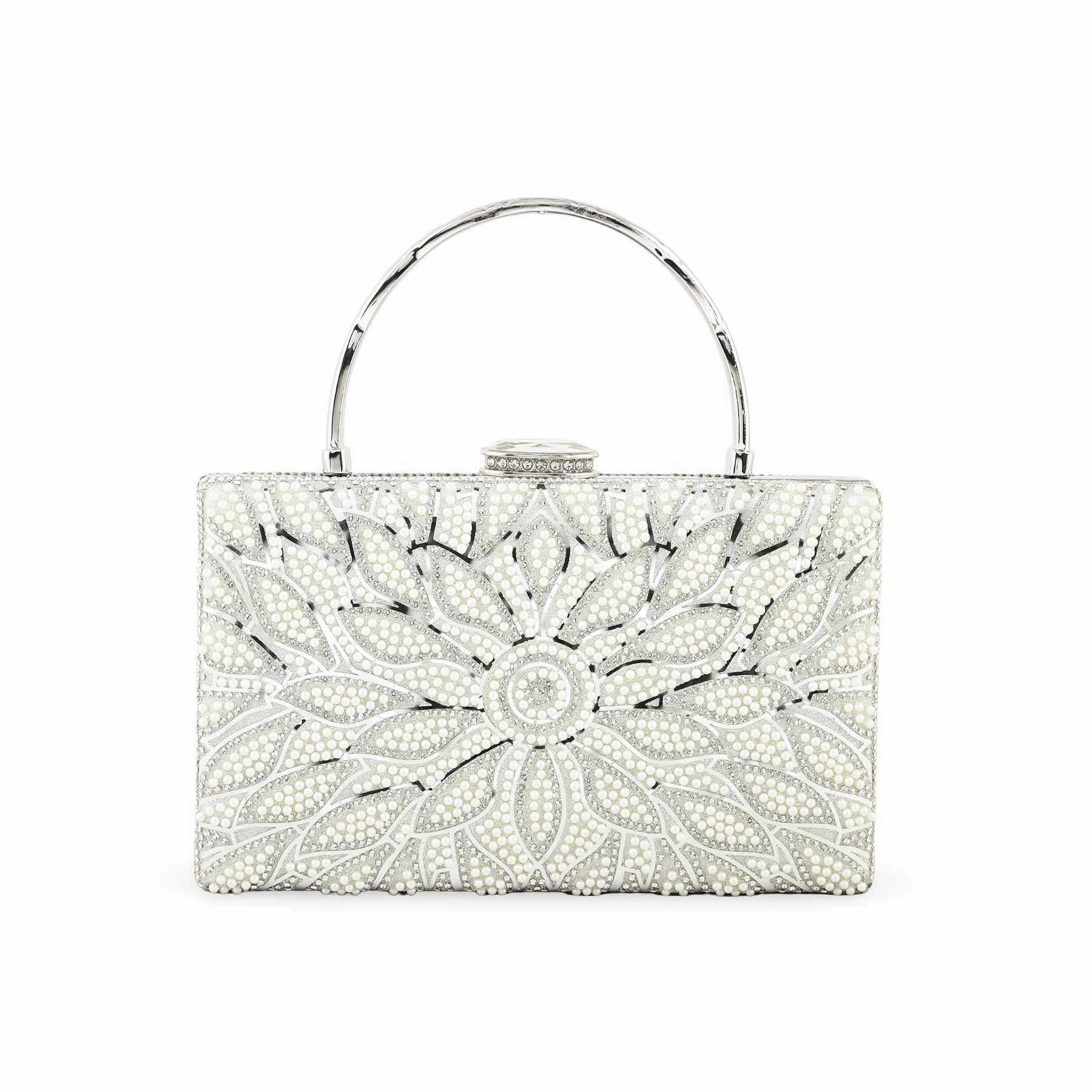 Silver Bridal Clutch p24257