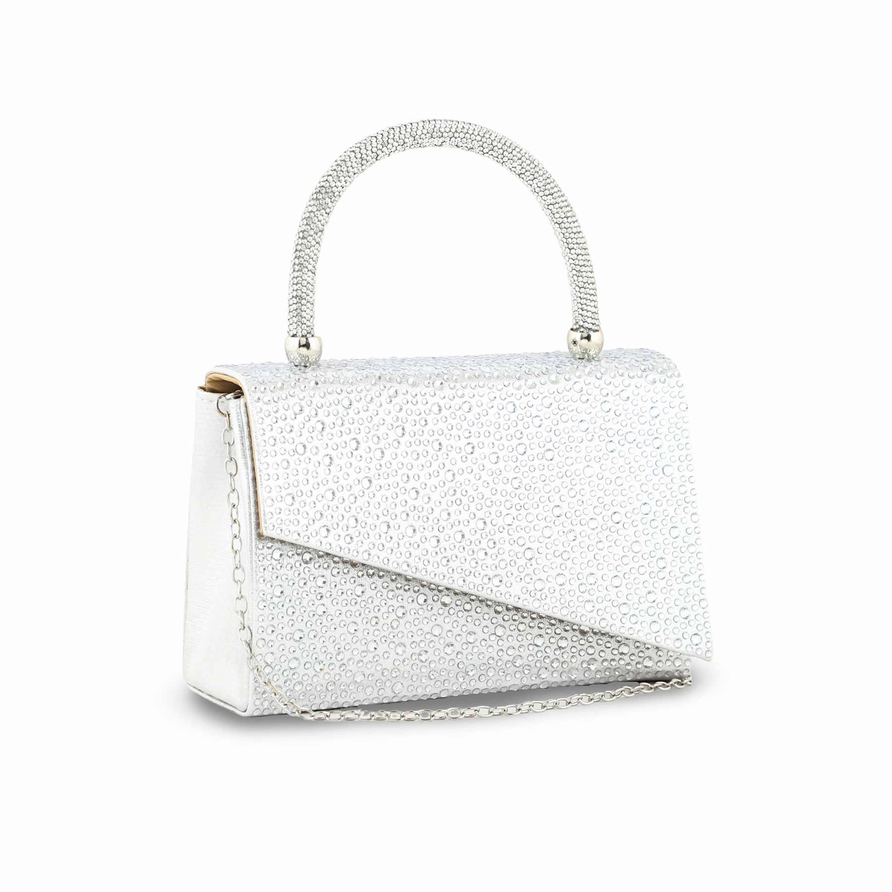 Silver Bridal Clutch P24369