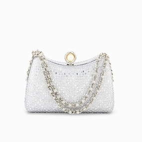Silver Fancy Clutch For Women P24383