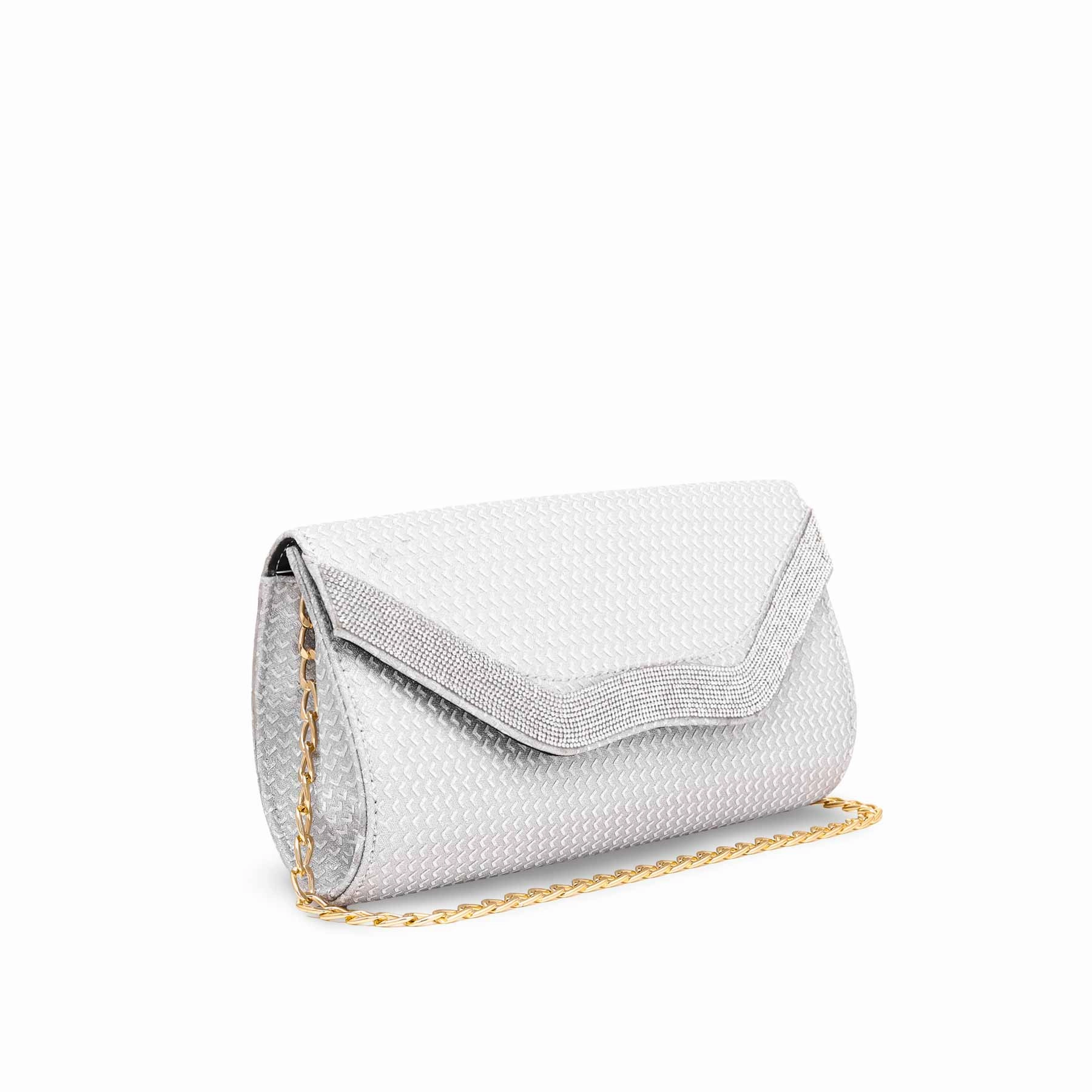 Silver Fancy Clutch P15347