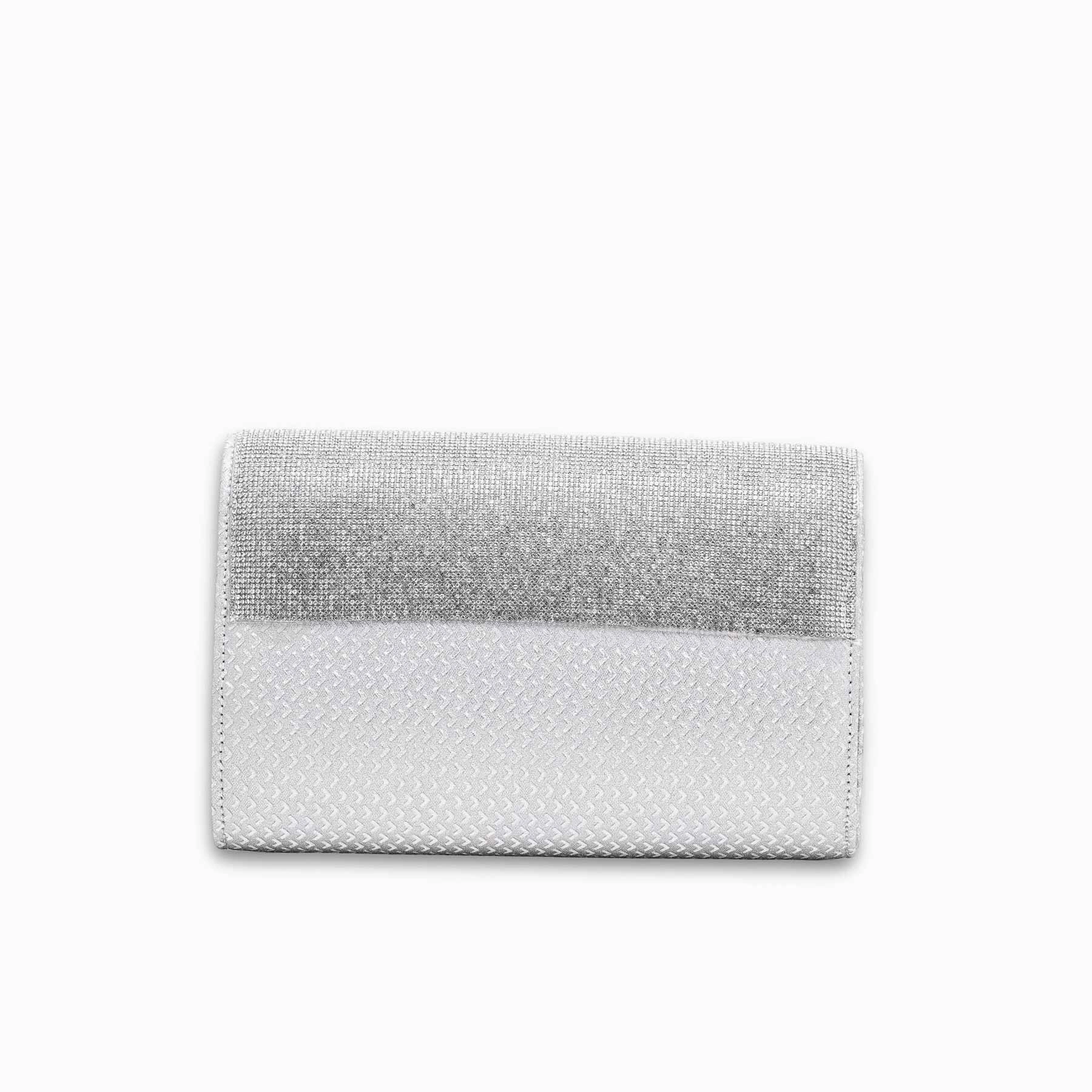 Silver Fancy Clutch P15348