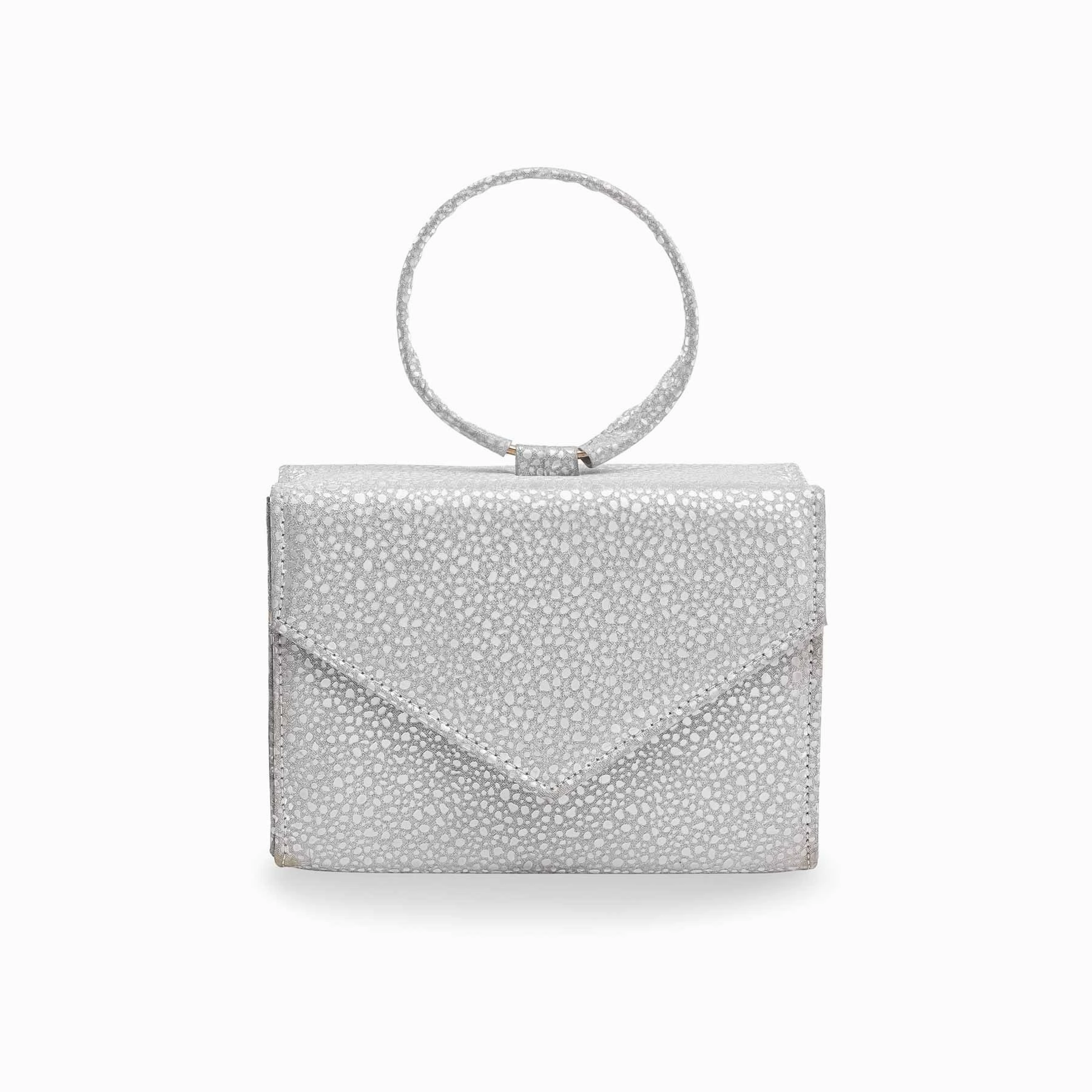 Silver Fancy Clutch P15351