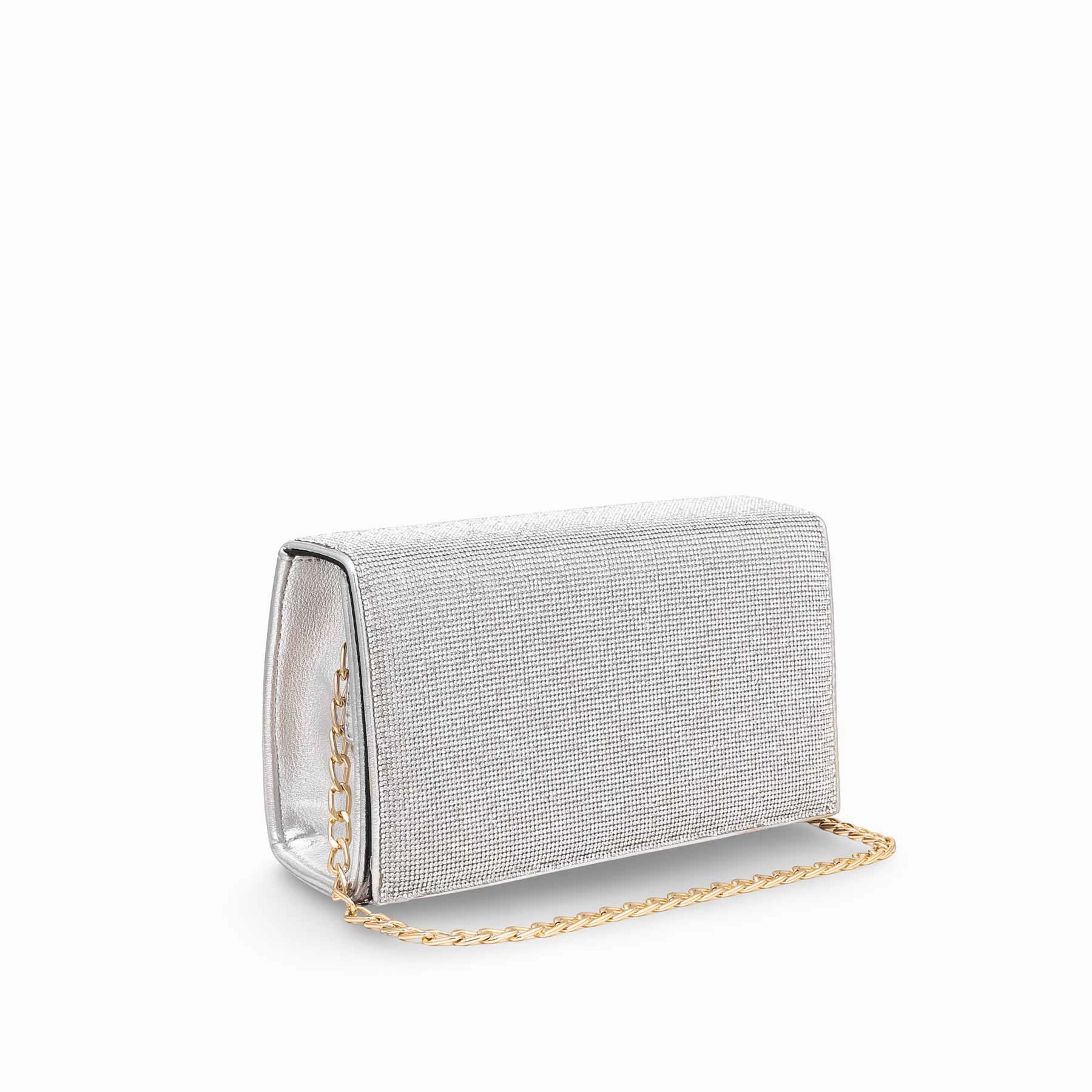 Silver Fancy Clutch P15353